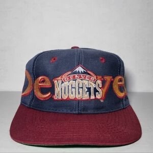 Vintage 90s Denver Nuggets Logo7 Hat Cap Snapback NBA 🔥